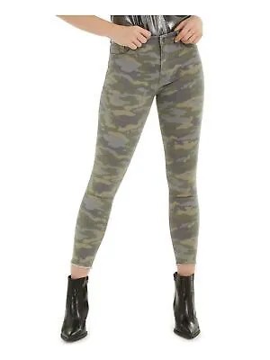 Женские зеленые джинсы скинни с камуфляжным принтом HUDSON Размер: 32