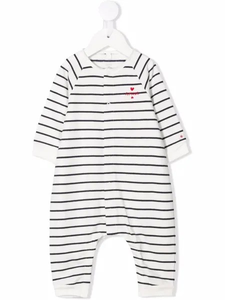 Petit Bateau ромпер Amour в полоску