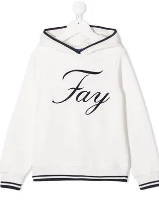 Fay Kids худи с вышитым логотипом