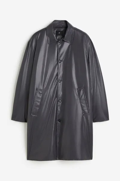 Пальто H&M Coated Car, темно-серый