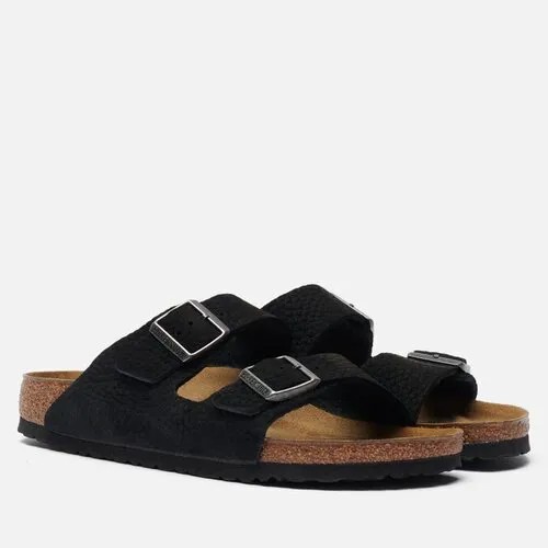Шлепанцы Birkenstock, натуральная кожа, размер 41, черный