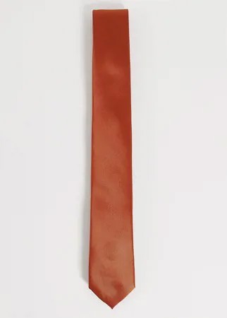 Однотонный атласный галстук Gianni Feraud-Красный