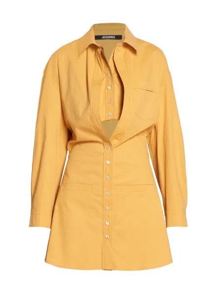 Многослойное платье-рубашка Baunhila Jacquemus, желтый