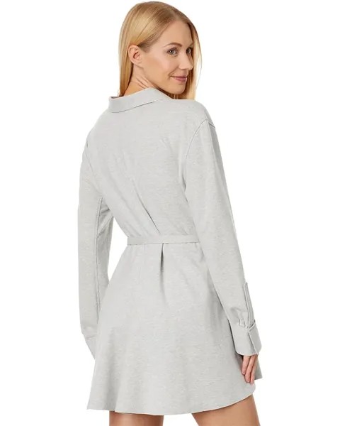 Платье Norma Kamali Boyfriend NK Shirt A-Line Mini Dress, цвет Light Heather Grey
