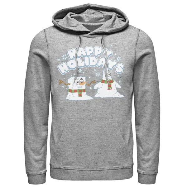 Мужская толстовка с капюшоном «Снеговики» «Спанч Боб Квадратные Штаны» Happy Holidays Nickelodeon