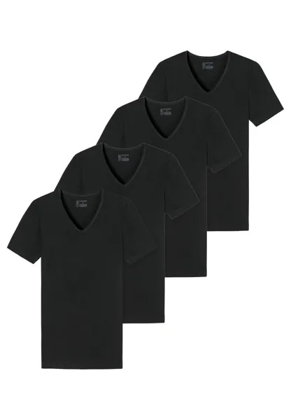 Майка Schiesser/Shirt Kurzarm 95/5 Organic Cotton, черный