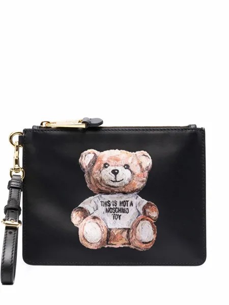 Moschino клатч с принтом Teddy Bear