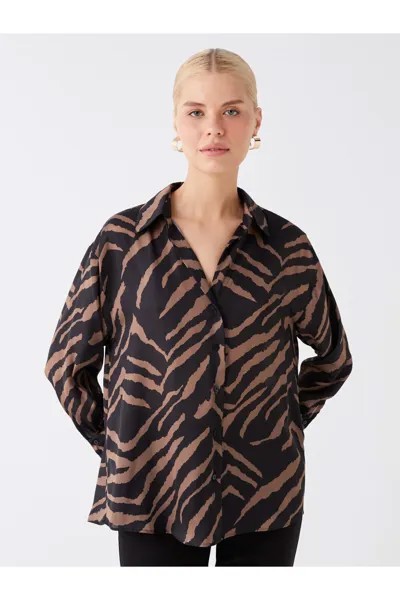 Рубашка - Коричневая - Oversize LC Waikiki, коричневый