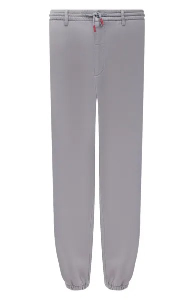 Джоггеры из хлопка и льна Kiton