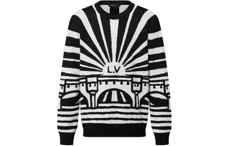 Свитер мужской черный Louis Vuitton, черный