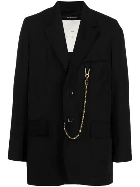 Song For The Mute chain-detail single-breasted blazer, черный
