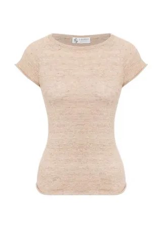 Футболка из смеси льна и хлопка Il Borgo Cashmere
