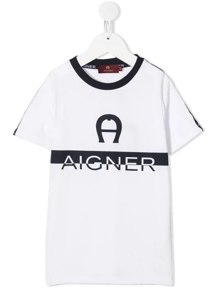 Aigner Kids футболка с логотипом
