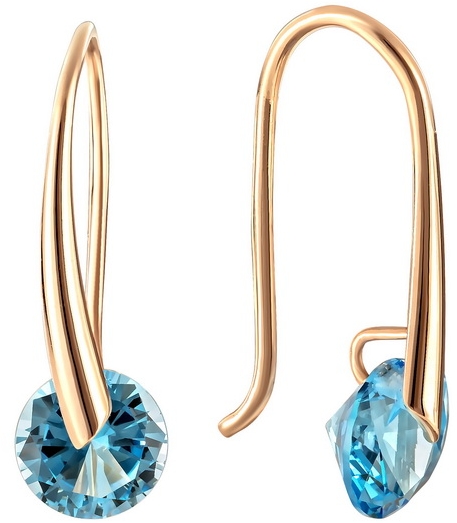 Серьги женские из золота Примаэксклюзив СЛ8500Т, топаз
