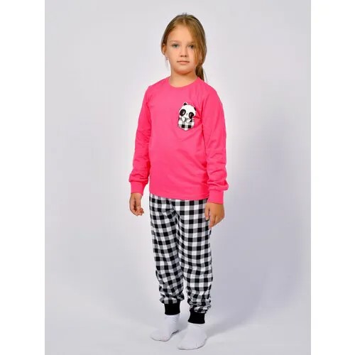 Пижама  Let's Go, размер 104, розовый, черный
