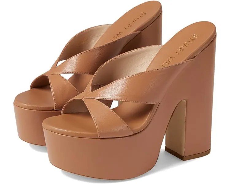 Туфли Stuart Weitzman Miami Sohigh 145 Platform Slide, оранжевый