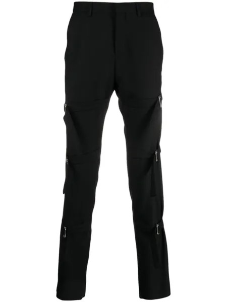 John Richmond Klifi buckled virgin-wool trousers, черный
