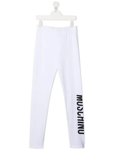 Moschino Kids легинсы с логотипом