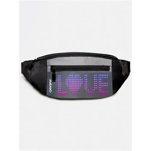 Сумка поясная с LED экраном Cyber Slingbag FCSM красная для фанатов футбольного клуба Спартак женская мужская через плечо кросс боди бананка крассбоди