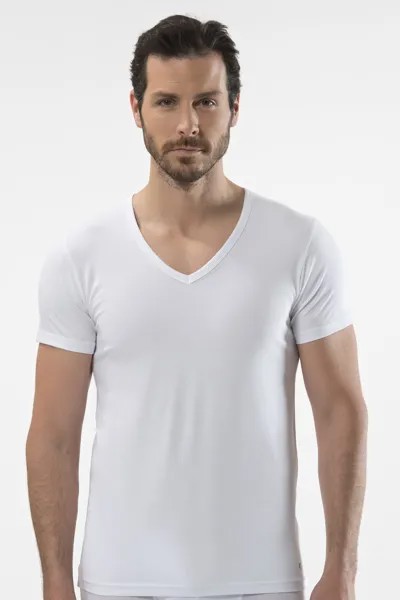 Футболка домашняя мужская 1306 Cacharel белая XL