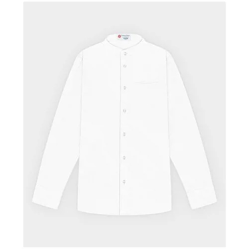 Сорочка классическая с кармашком белая Button Blue для мальчиков, модель 222BBBS23090200, размер 170