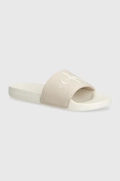 Шлепанцы SLIDE MONOGRAM CO. Calvin Klein Jeans, бежевый