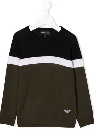 Emporio Armani Kids свитер в стиле колор-блок