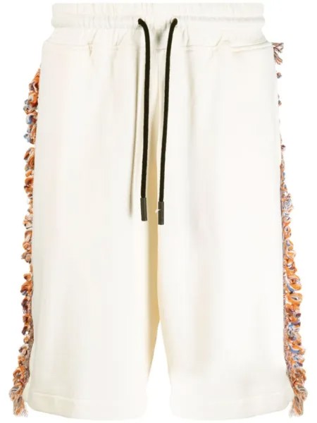 Marcelo Burlon County of Milan шорты с бахромой, белый