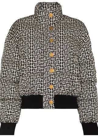 Balmain пуховик с монограммой