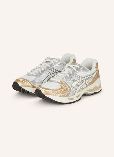 Кроссовки gel-kayano 14 ASICS, белый/золото/серебряный