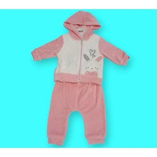 Комплект одежды  Miniworld для девочек, кофта и футболка, нарядный стиль, размер 9-12 месяцев, розовый