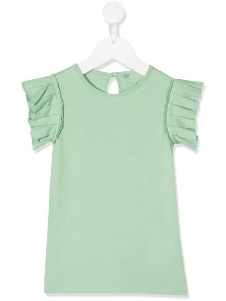 Stella McCartney Kids блузка со складками на рукавах