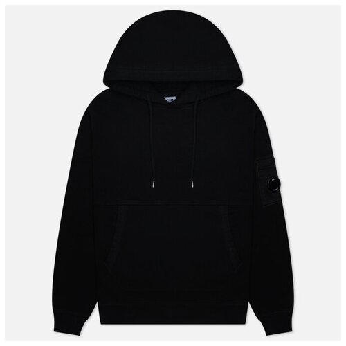 Мужская толстовка C.P. Company Brushed And Emerized Diagonal Fleece Hoodie чёрный , Размер XXL