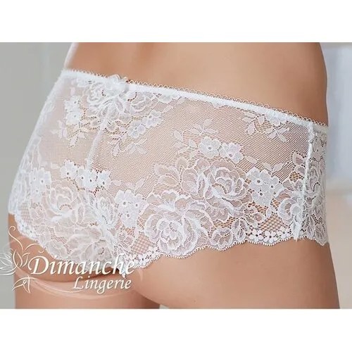 Трусы  шорты Dimanche lingerie, кружевные, размер 5, экрю