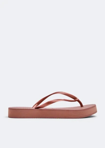 Шлепанцы HAVAIANAS Slim flatform flip flops, розовый