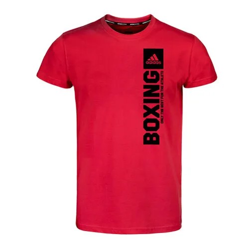 Футболка adidas, размер 140, красный, черный