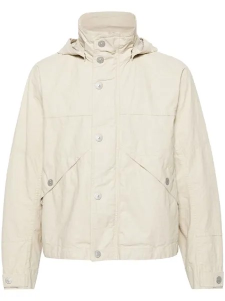 Stone Island куртка Raw Plated с капюшоном, нейтральный цвет