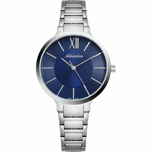 Наручные часы Adriatica Essence A3571.5165Q, серебряный, синий