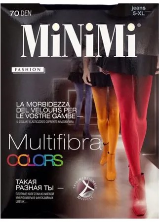 Колготки MiNiMi Multifibra Colors, 70 den, размер 5-XL, jeans (голубой)