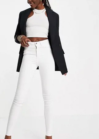Белые зауженные джинсы с завышенной талией ASOS DESIGN Tall-Белый