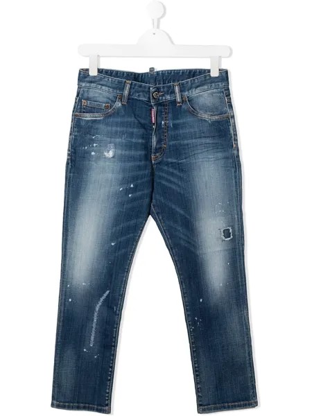 Dsquared2 Kids джинсы с эффектом потертости