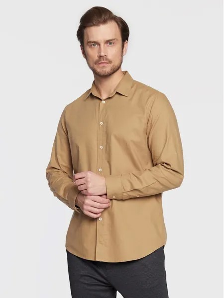 Рубашка стандартного кроя United Colors Of Benetton, коричневый