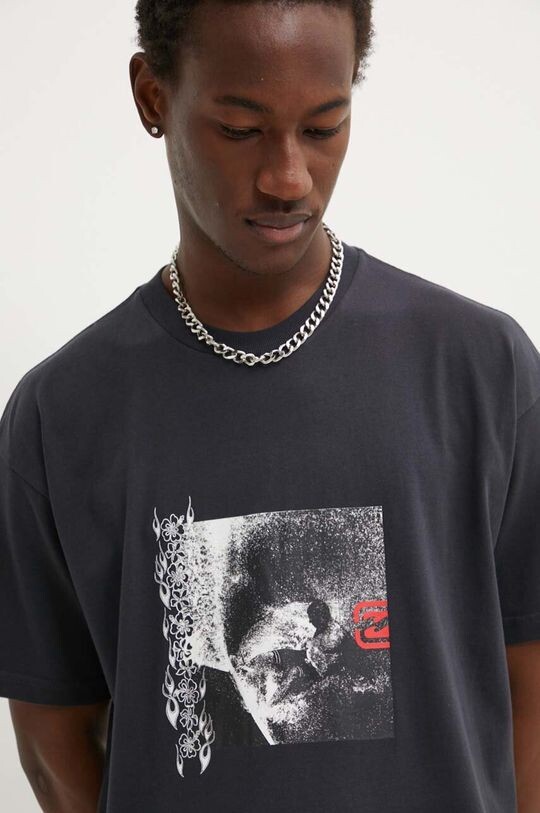 Хлопковая футболка Billabong, черный