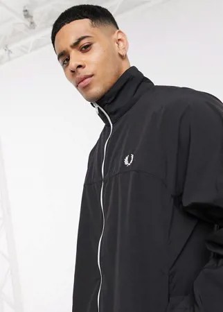 Черная куртка на молнии Fred Perry-Черный