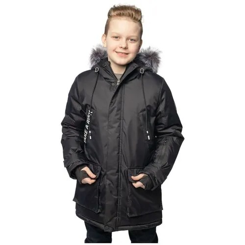 Парка UKI KiDS, размер 146, черный