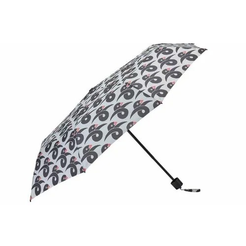 Зонт ИКЕА, механика, 3 сложения, серый, белый