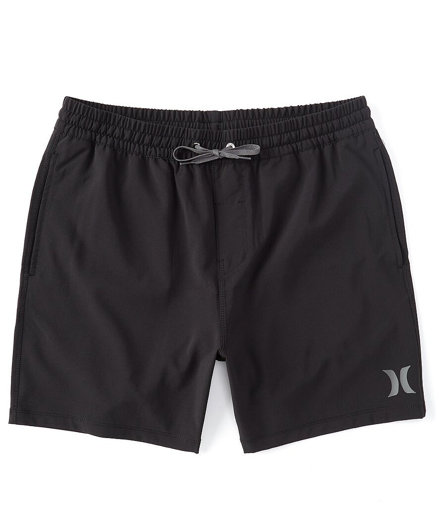 Hurley Icon One & Only Solid 17 Шорты для волейбола с внешним швом, черный