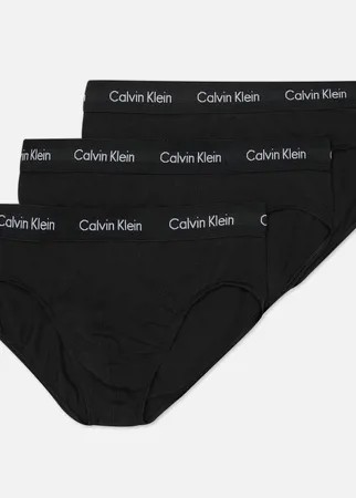 Комплект мужских трусов Calvin Klein Underwear 3-Pack Hip Brief, цвет чёрный, размер M
