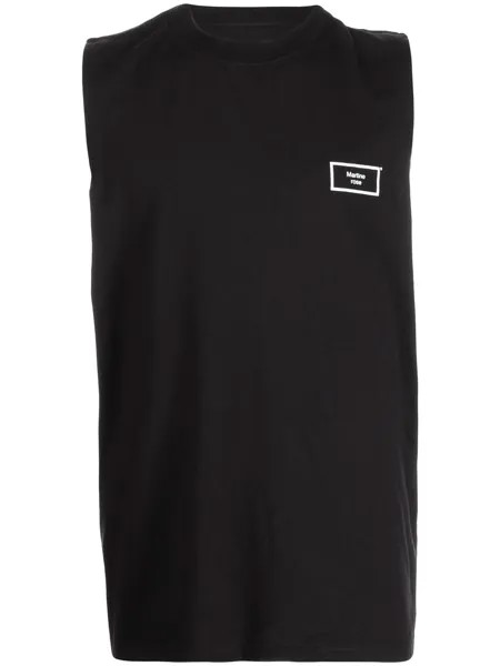 Martine Rose logo-patch cotton vest top