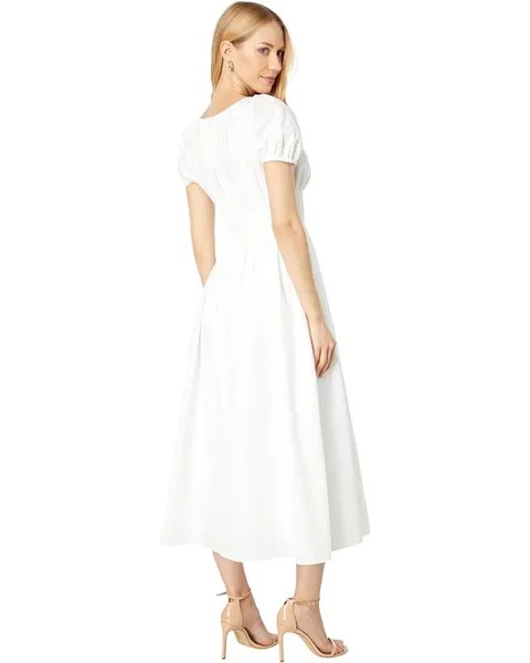 Платье Kate Spade New York Seersucker Puff Sleeve Dress, цвет Fresh White